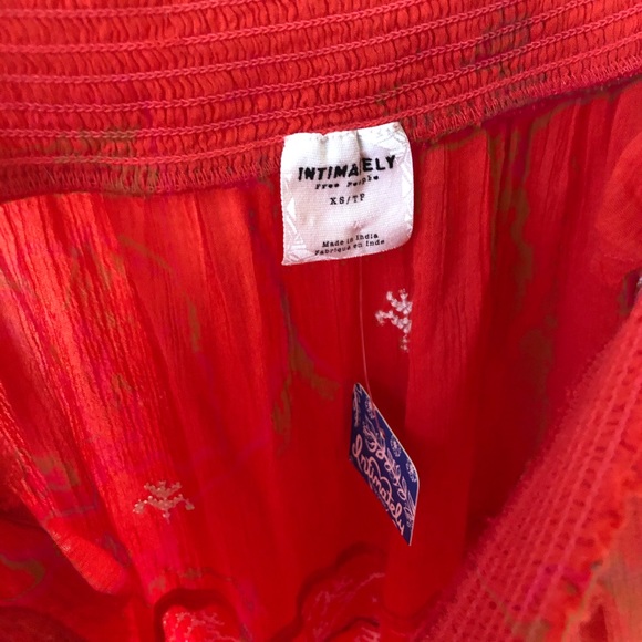 NWT Free People Red Slip Dress - Picture 5 of 6